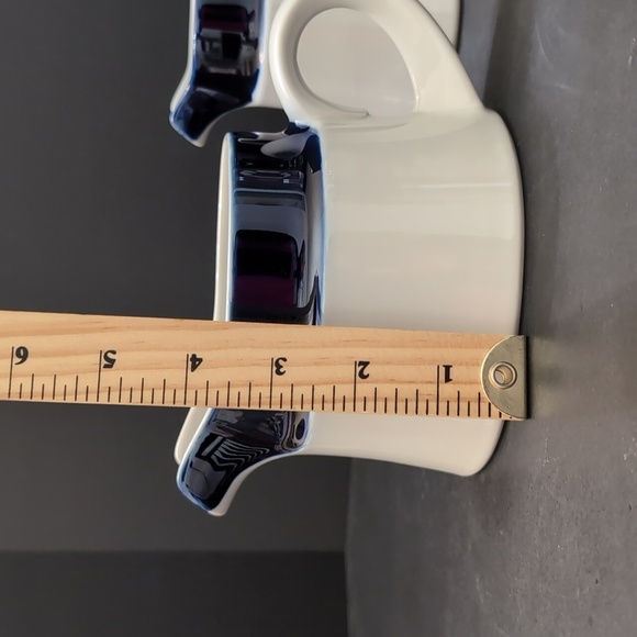 VGT, Japan,Noritake Primastone Set Of 2 Creamer/Gravy Boat, Cobalt Blue/White. - Picture 8 of 9